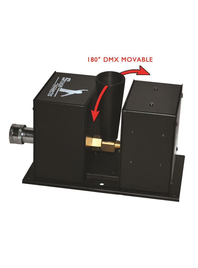 Co2 jet movable with secured tube and dmx photo