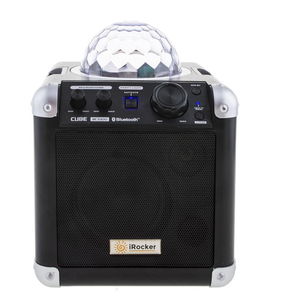 Sing cube 4 inch bluetooth speaker and disco light photo