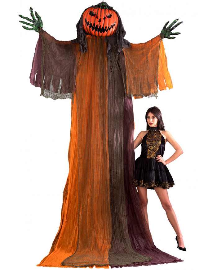 Διακοσμητικό Κρεμαστό Halloween Κολοκύθα Τρόμου Με Φως 360cm photo