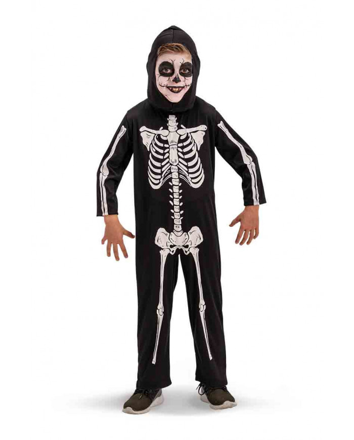Παιδική Στολή Ολόσωμη Σκελετός Με Κουκούλα 6 - 7 Ετών photo