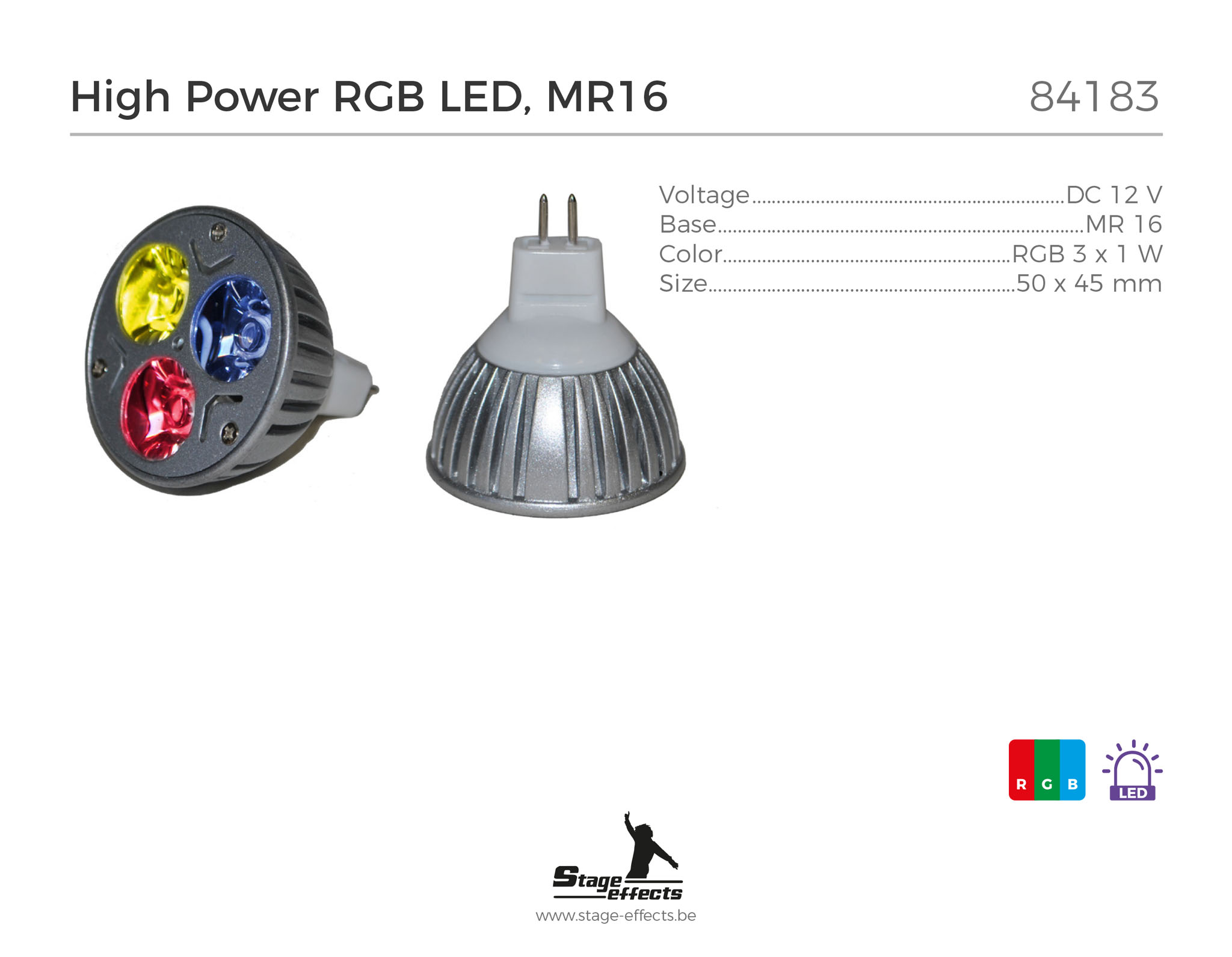 3x1w led light rgb mr16 photo