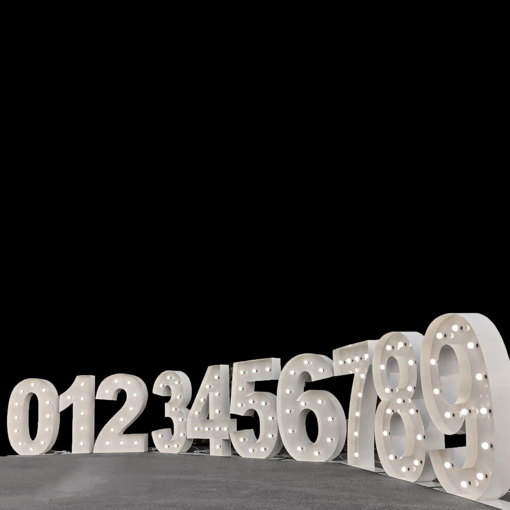 Led light box numbers 0-9 50 cm photo