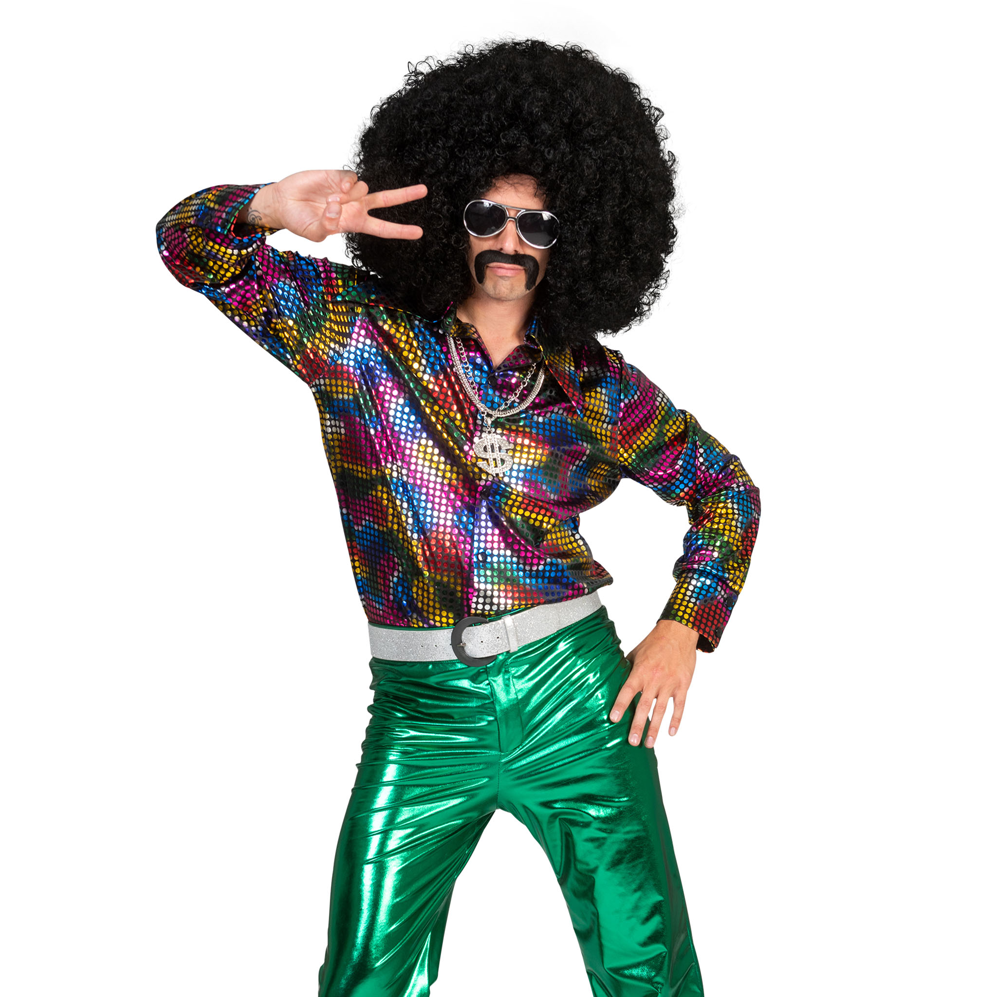 Πουκάμισο Disco Πολύχρωμο Glitter photo