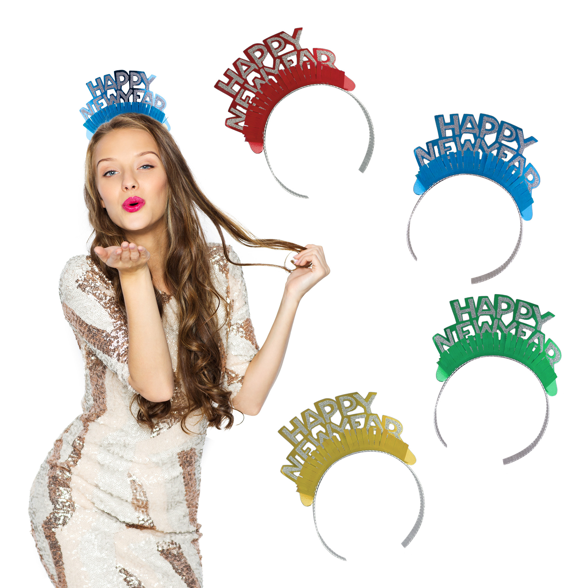 Στέκα Happy New Year Πολύχρωμες 25 τεμάχια photo