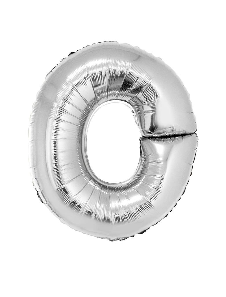Μπαλόνι Foil Γράμμα " 0 " Ασημί 101cm photo
