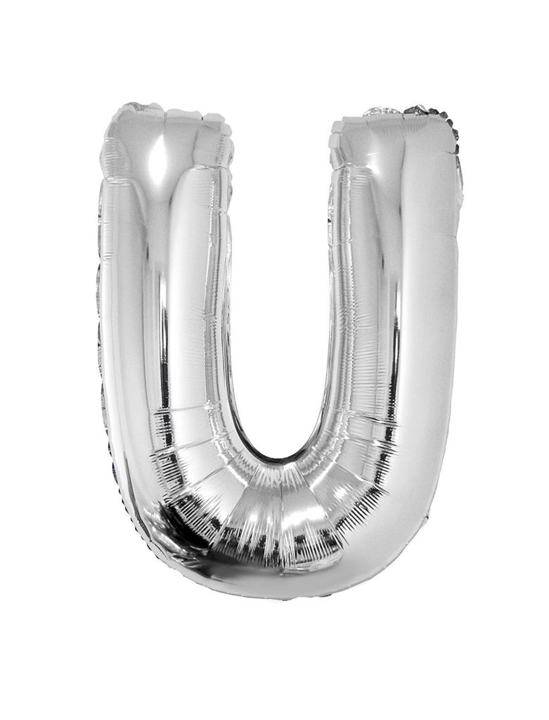 Μπαλόνι Foil Γράμμα " U " Ασημί 101cm photo