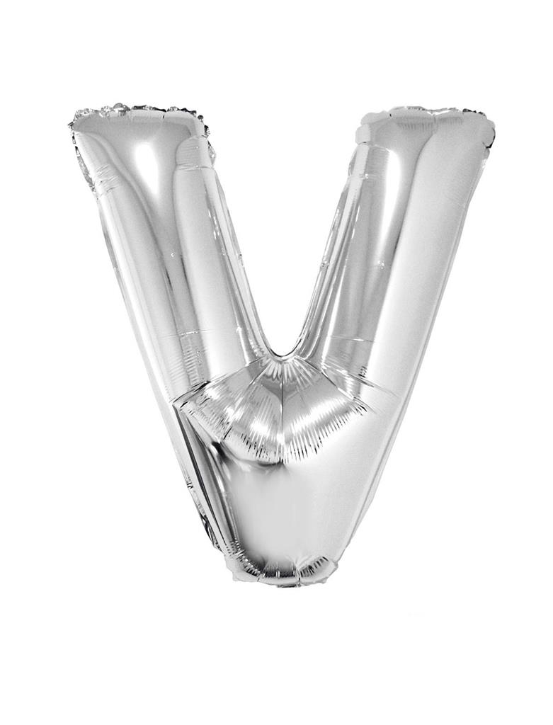 Μπαλόνι Foil Γράμμα " V " Ασημί 101cm photo