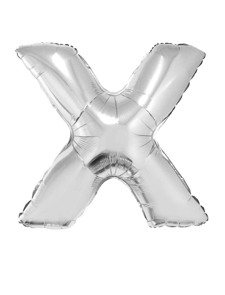 Μπαλόνι Foil Γράμμα " X " Ασημί 101cm photo