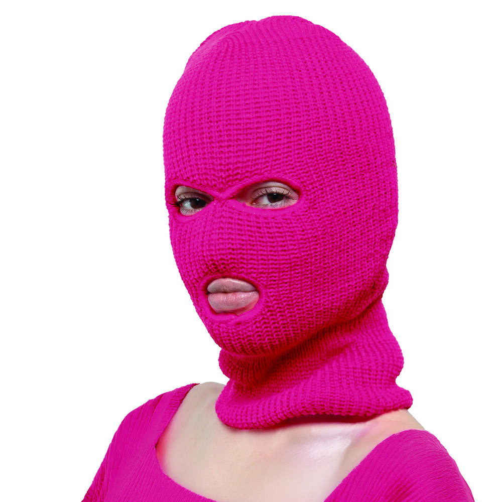 Κουκούλα Μπαλακλάβα Κουκουλοφόρου Ροζ Fluo photo