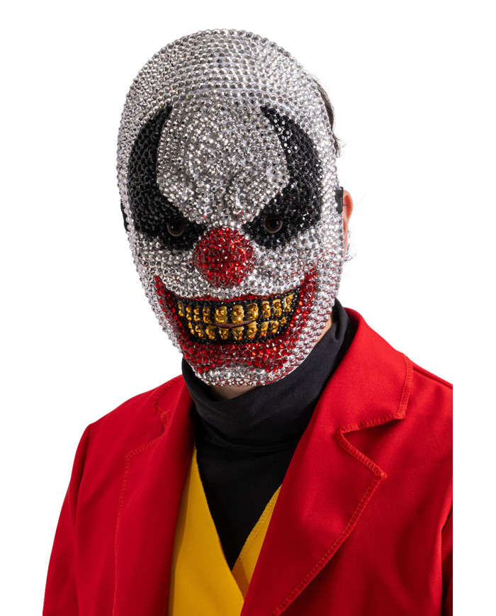 Μάσκα Clown Τρόμου Με Στρας Deluxe photo